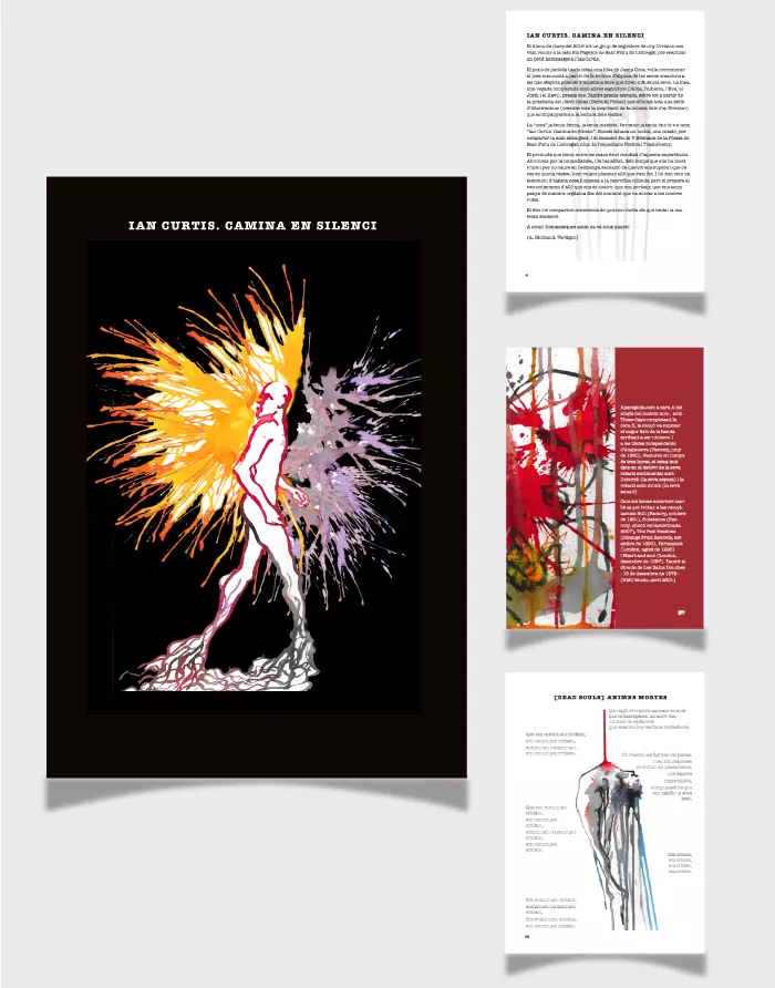 Imagen que muestra la portada del libro y dos paginas interiores del diseño creado por Karla Guevara
